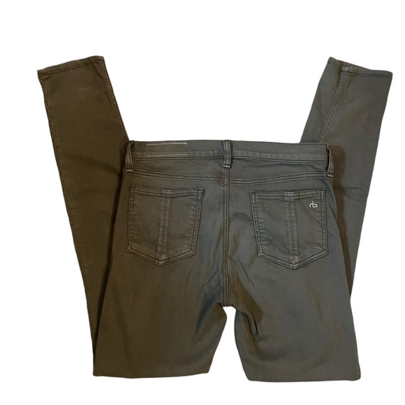 Rag & Bone Skinny Straight Leg Jeans Mid Rise Army Green Women's 29 Grunge - Picture 2 of 7